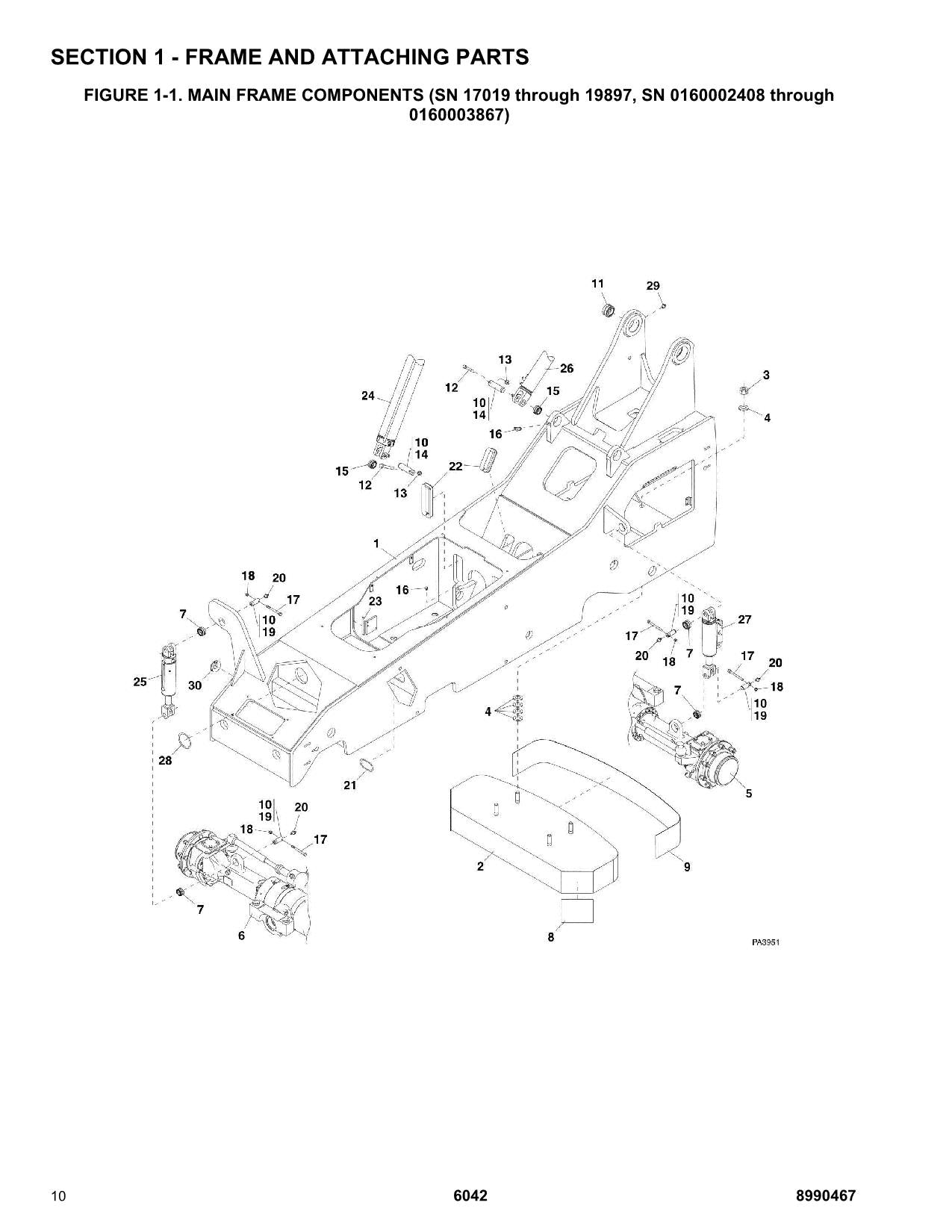 SKYTRAK 6042 Telehandler Parts Catalog Manual 0160002408-0160045063 17019-19897