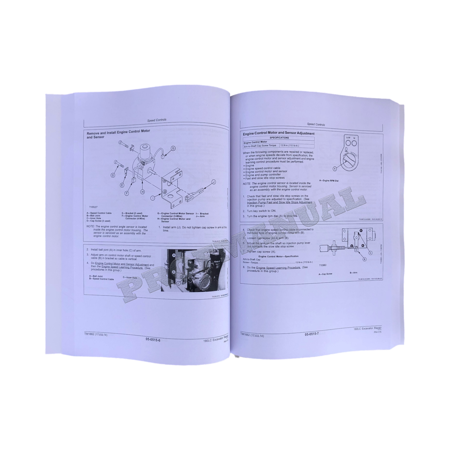 JOHN DEERE 160LC BAGGER REPARATUR-SERVICEHANDBUCH