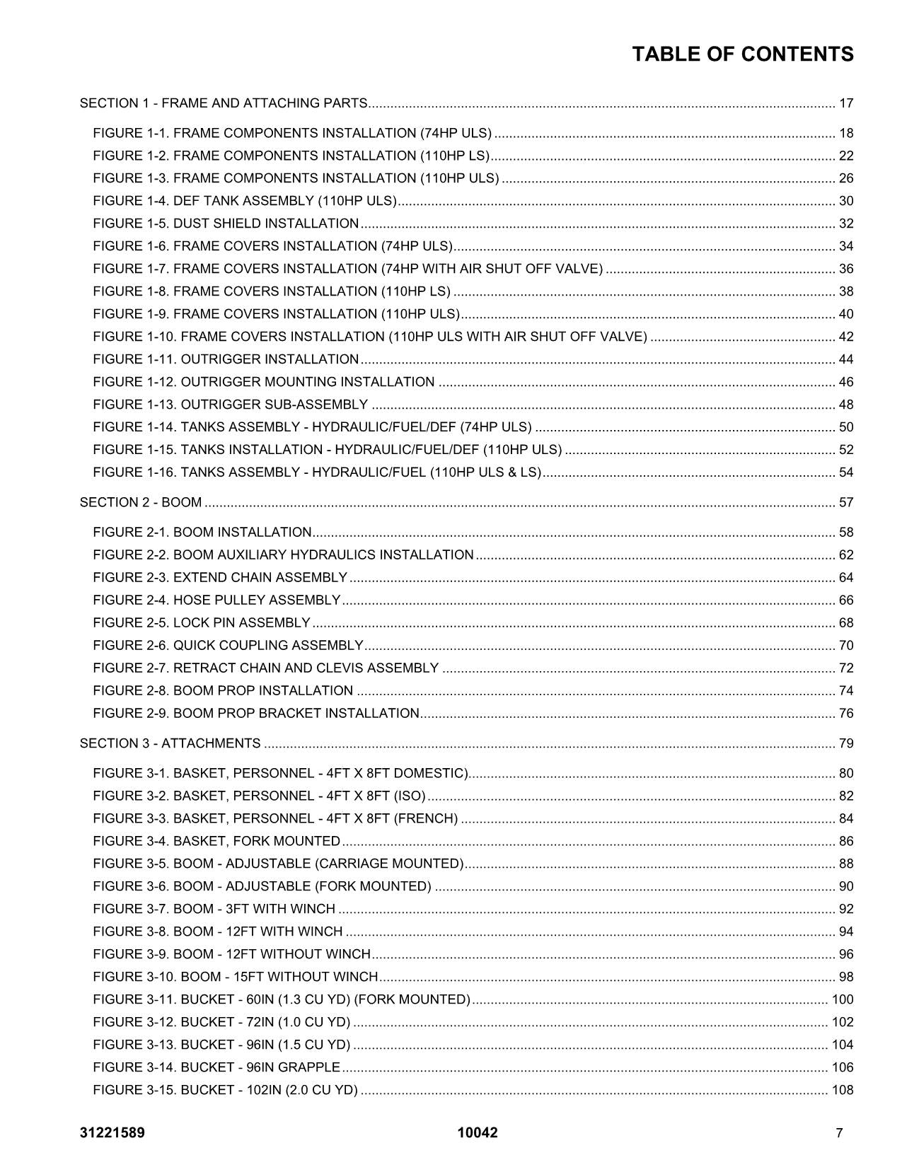 SKYTRAK 10042  Telehandler Parts Catalog Manual 31221589