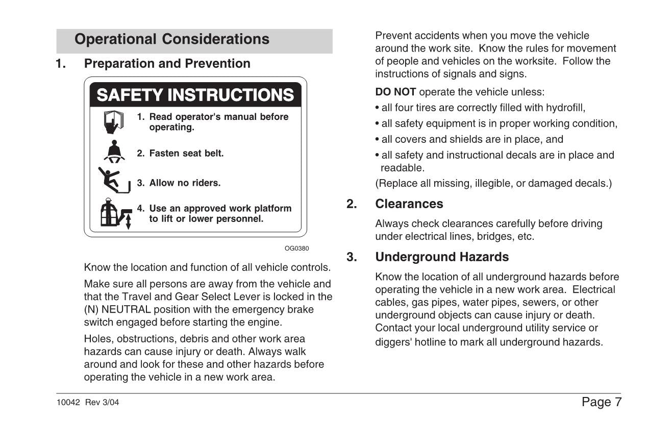 SKYTRAK 10042 Telehandler Maintenance Operation Operators Manual 8990361