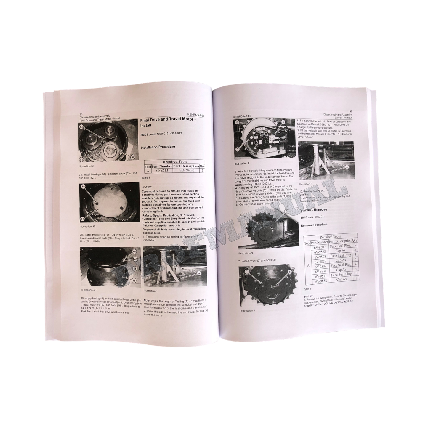 Caterpillar 308C Excavator Service Manual Disassem Assem