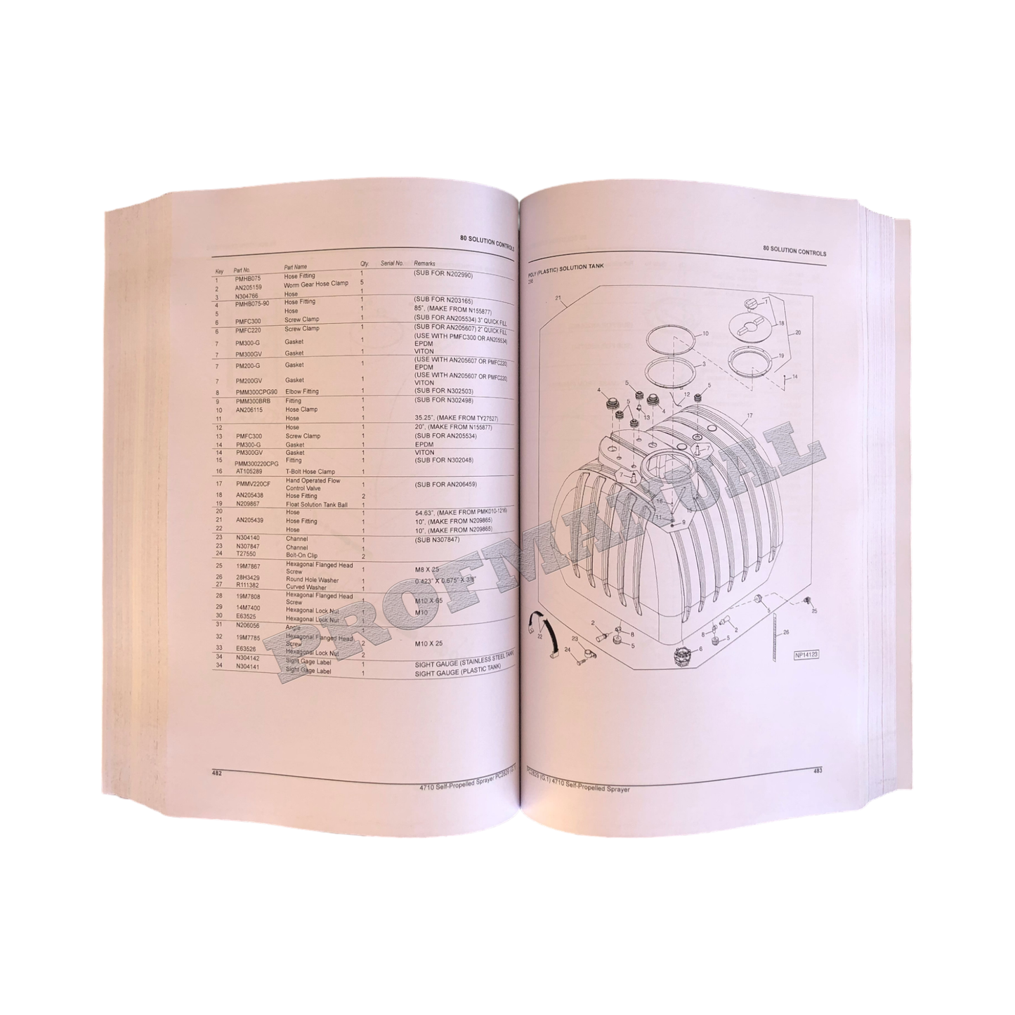 CATALOGUE DE PIÈCES DÉTACHÉES DU PULVÉRISATEUR AUTOMOTEUR JOHN DEERE 4710 + !BONUS!