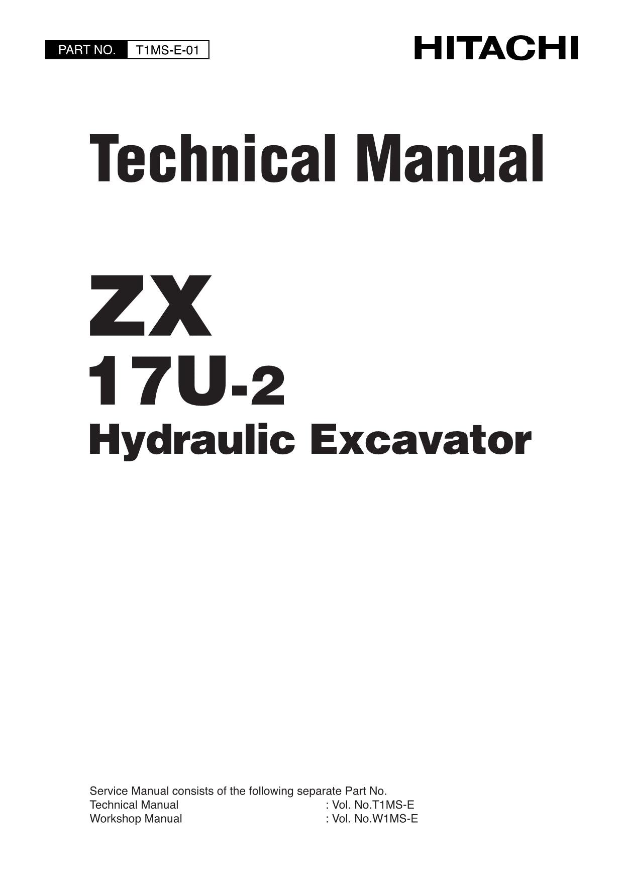 Hitachi ZX17U-2 Excavator Service Manual with Schemes