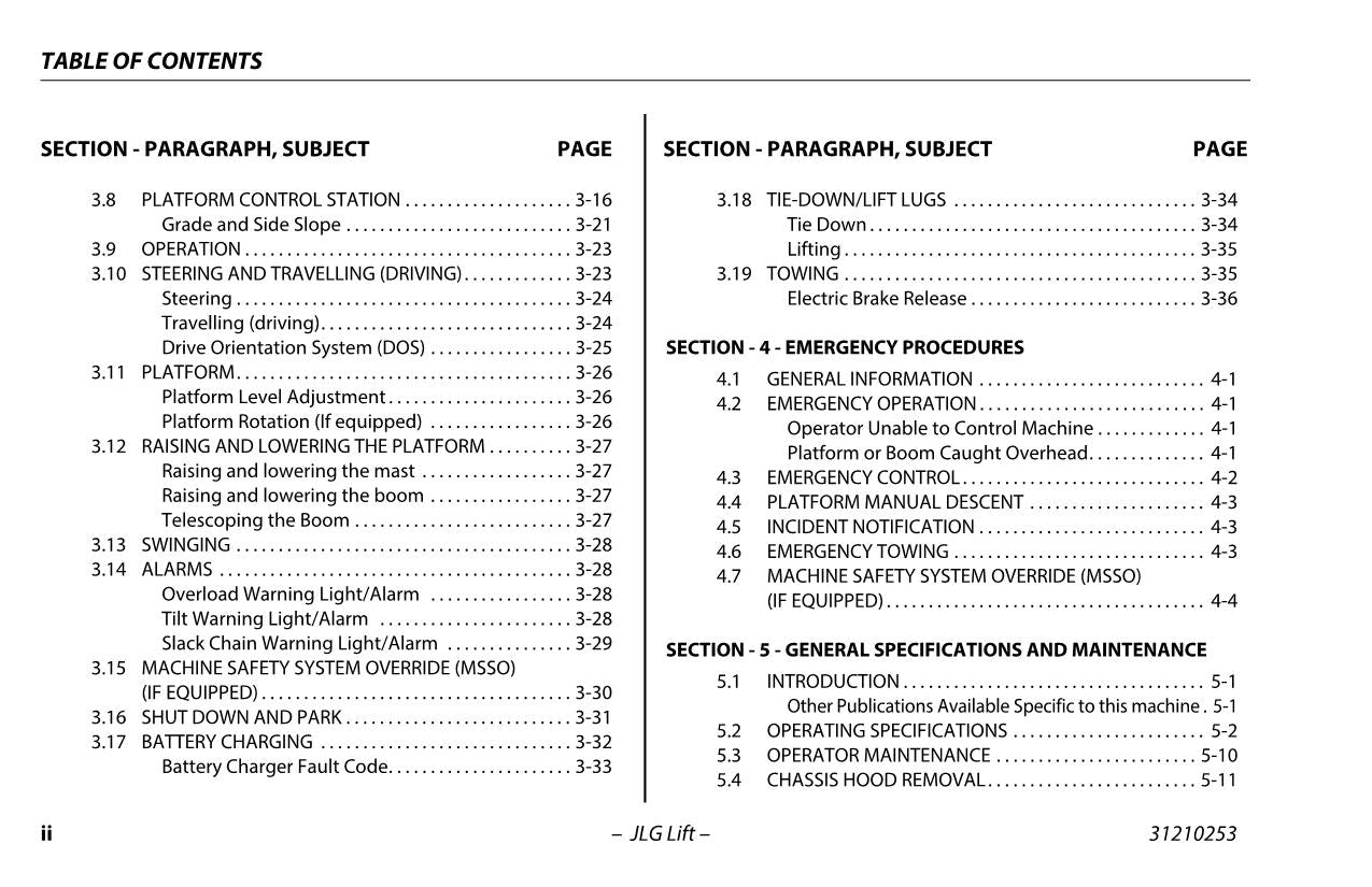 TOUCAN 12E 12E Plus Vertical Lift Maintenance Operation Operators Manual