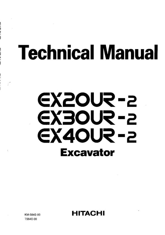 Hitachi EX20UR-2 EX30UR-2 Excavator Operational Test Troublesh Service manual