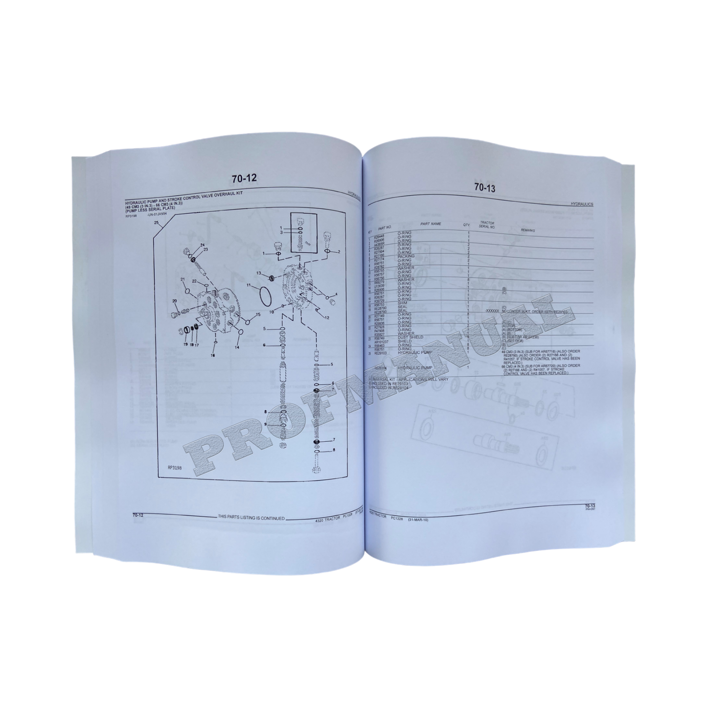 JOHN DEERE 4320 TRACTOR PARTS CATALOG MANUAL #2