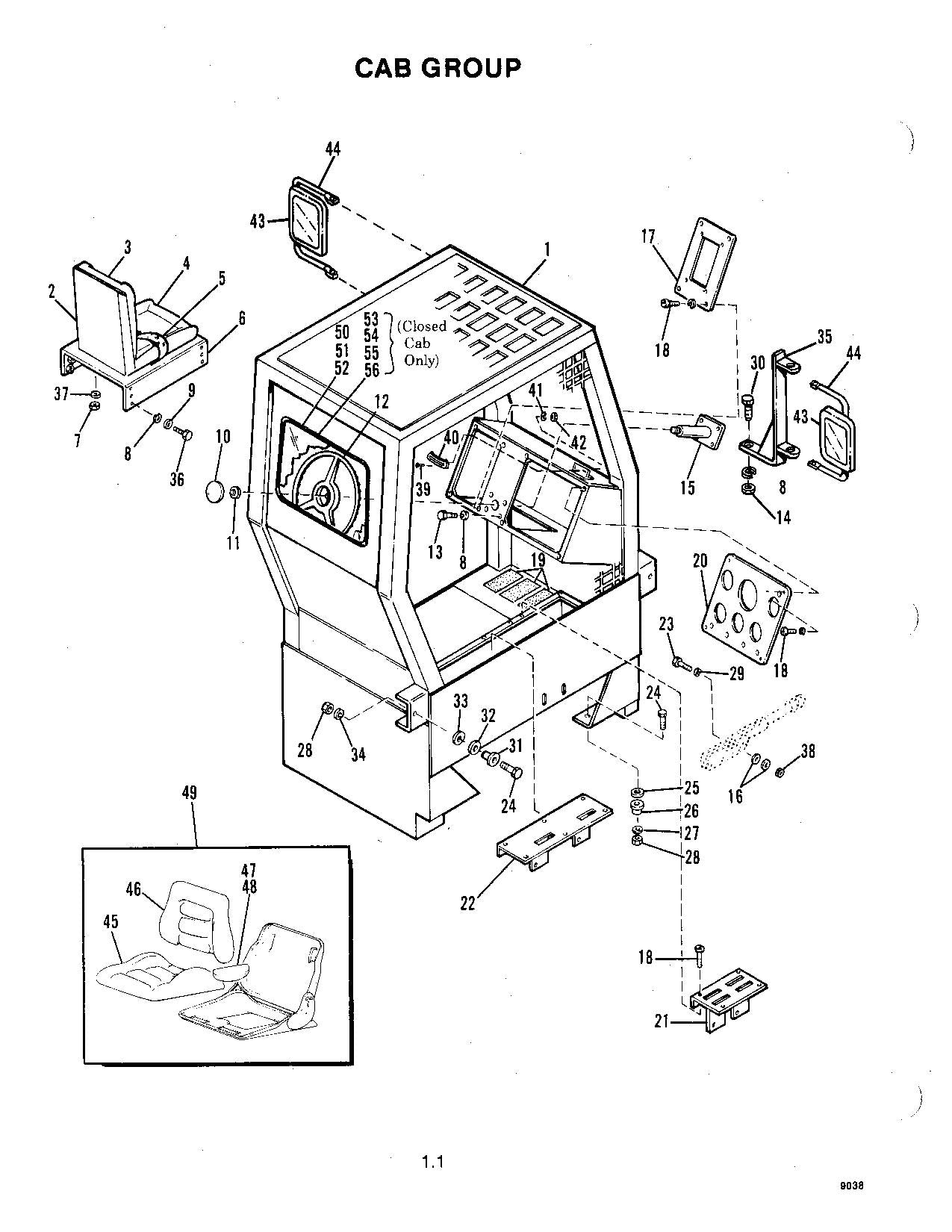 SKYTRAK 9038 Telehandler Parts Catalog Manual Prior to 9A0549