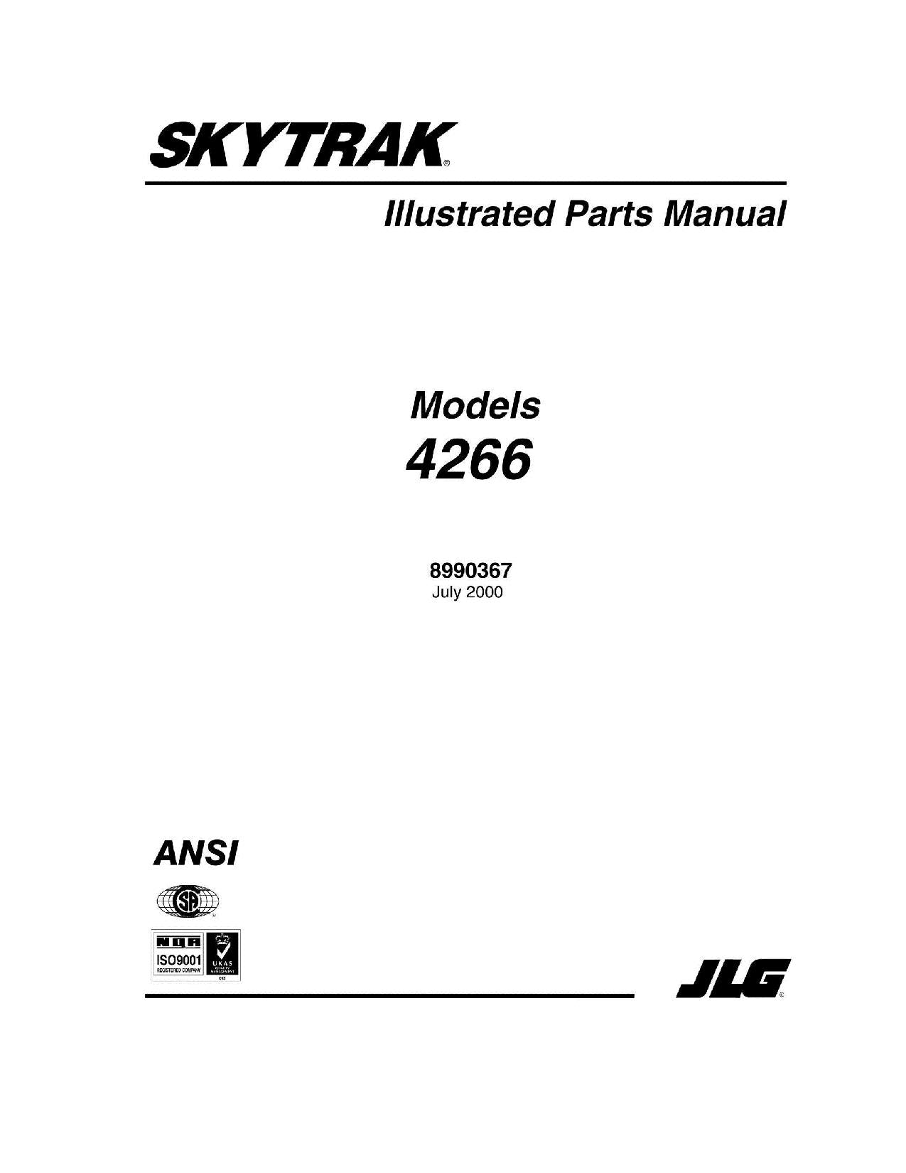 SKYTRAK 4266 Telehandler Parts Catalog Manual