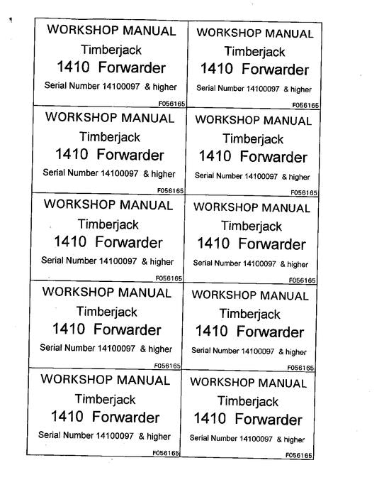 JOHN DEERE 1410 FORWARDER SERVICE-REPARATURHANDBUCH