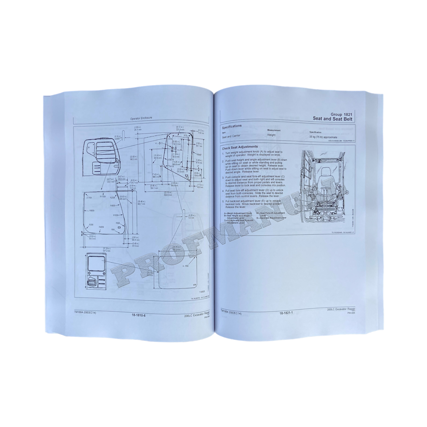 JOHN DEERE 200LC BAGGER REPARATUR-SERVICEHANDBUCH