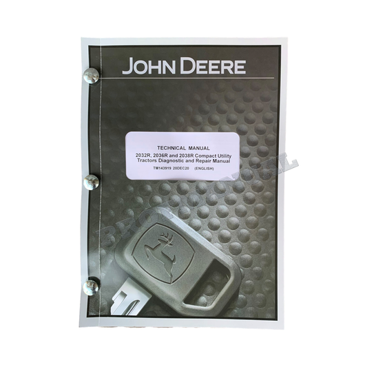 JOHN DEERE 2032R 2036R 2038R TRACTOR SERVICE MANUAL SN GH100001-