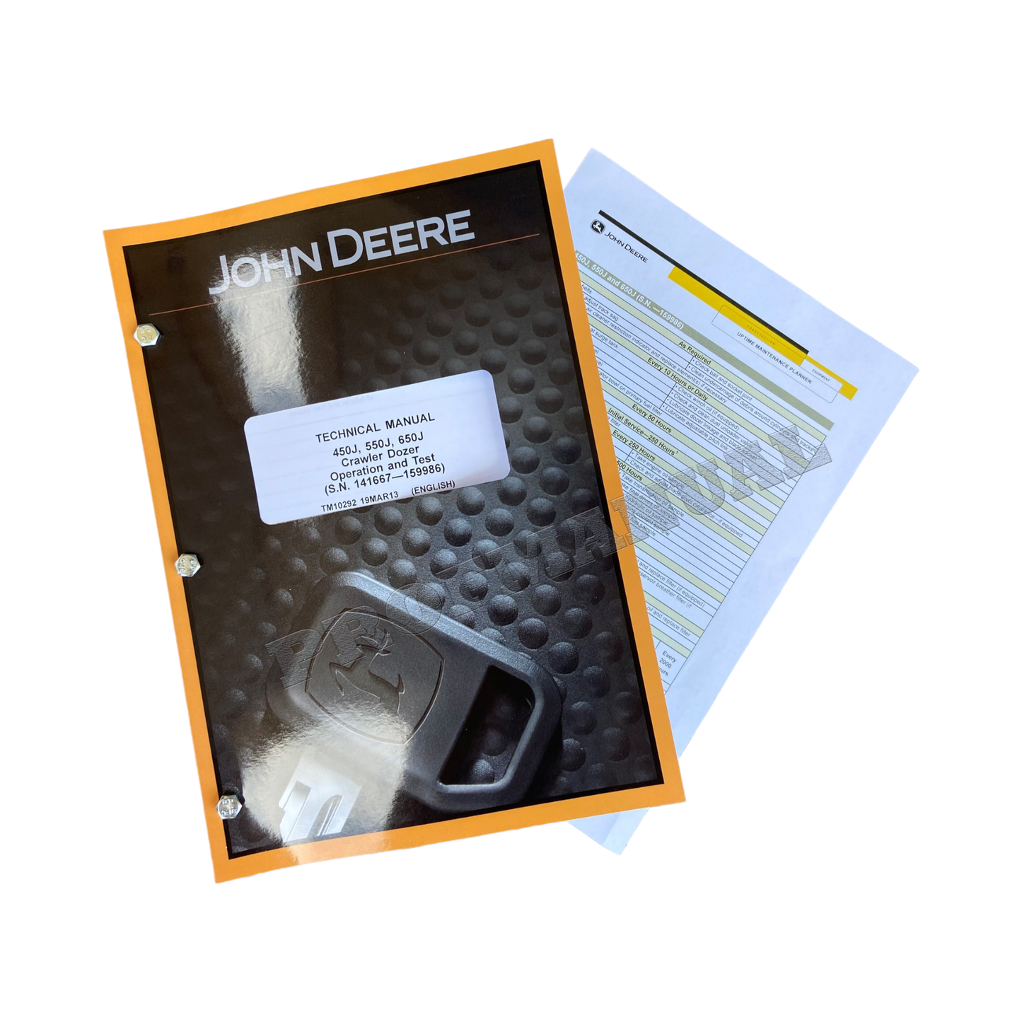 JOHN DEERE 450J 550J 650J DOZER OPERATION TEST SERVICE MANUAL + !BONUS! TM10292