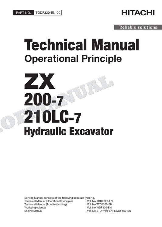 HITACHI ZX200-7 ZX210LC-7 Excavator Service Manual Operational Principle