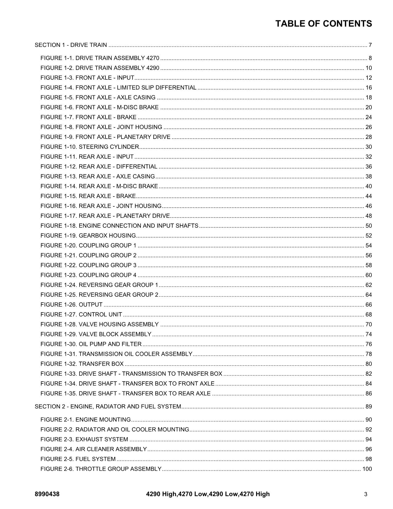 SKYTRAK 4270 4290 Telehandler Parts Catalog Manual