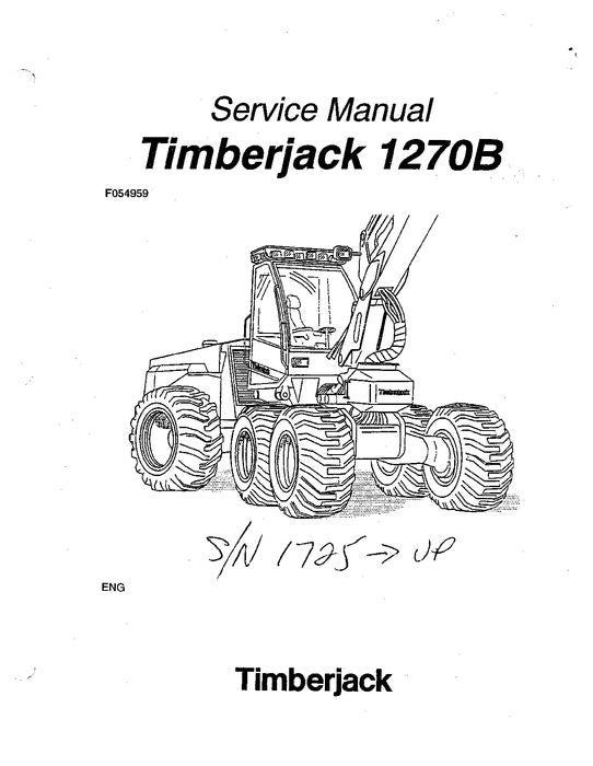 JOHN DEERE 1270B WHEELED HARVESTER SERVICE REPAIR MANUAL s-n 12701725 -