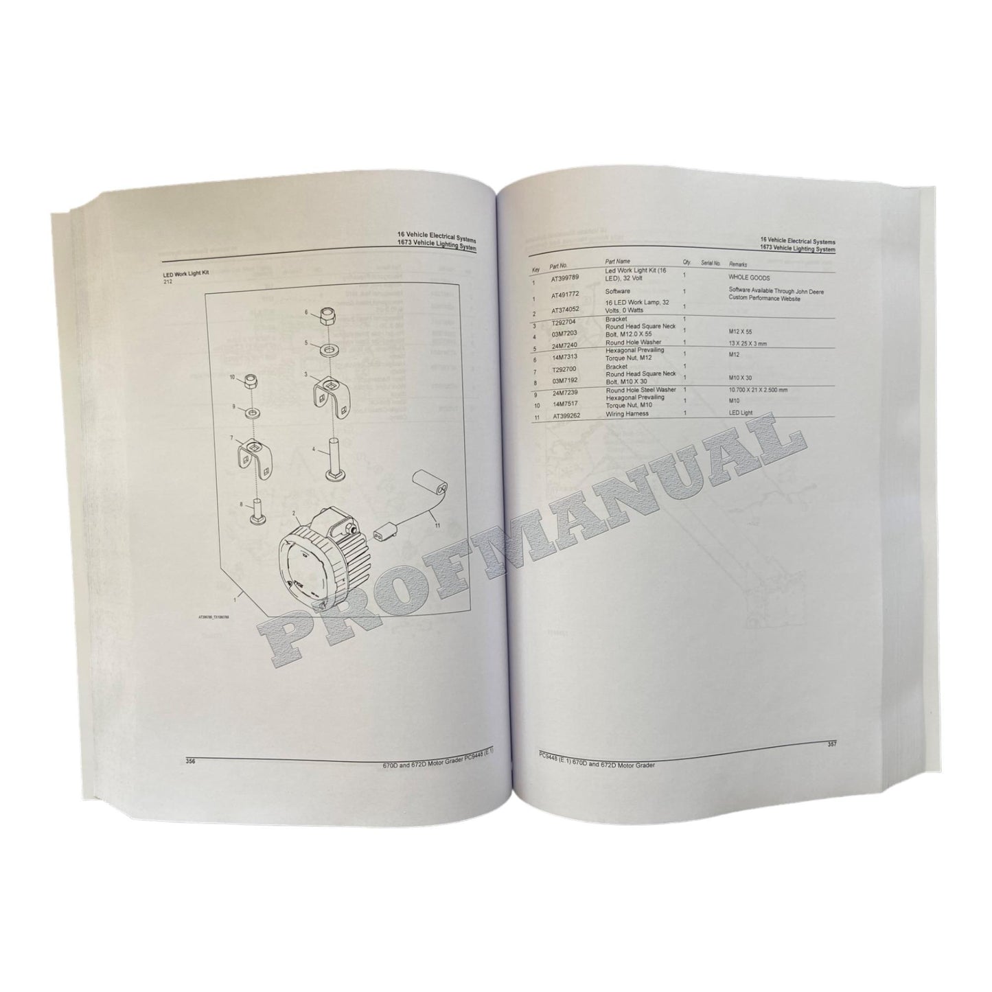 JOHN DEERE 670D 672D MOTORGRADER ERSATZTEILKATALOGHANDBUCH