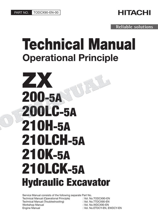 HITACHI ZX210LCK-5A Excavator Service Manual Operational Principle