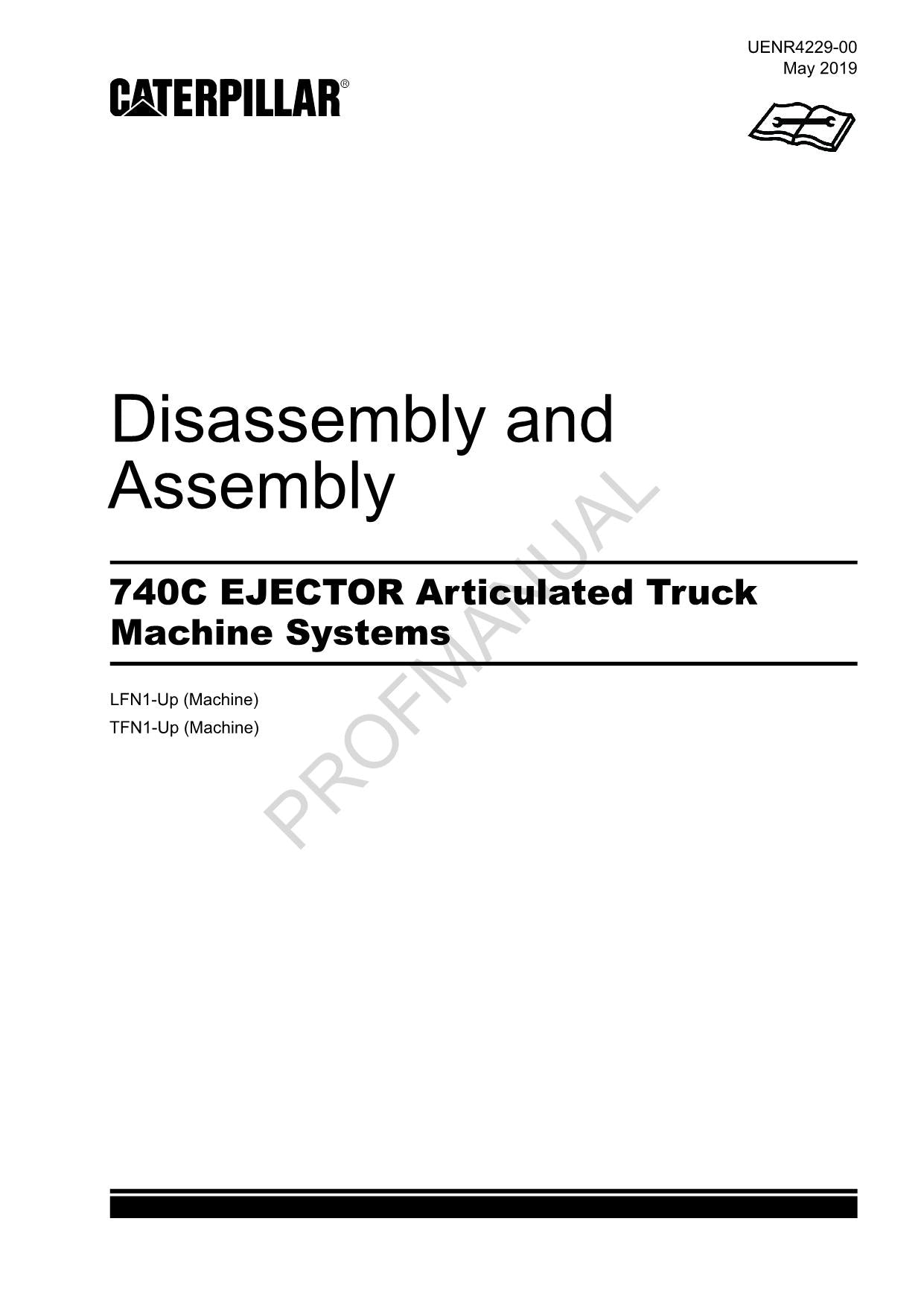 Caterpillar 740C EJECTOR Truck Machine SYSTEM Disassembly Assem Service Manual