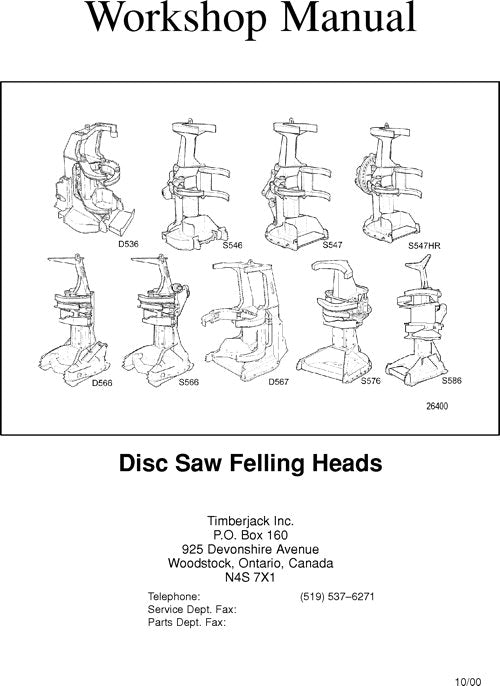 JOHN DEERE D567 D566 D536 S586 S576 FELLING HEAD SERVICE REPAIR  MANUAL