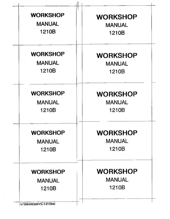 JOHN DEERE 1210B FORWARDER SERVICE REPAIR MANUAL s-n 12100465-