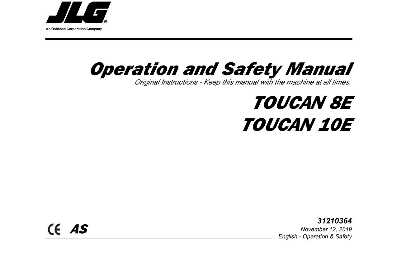 TOUCAN 10E 8E Vertical Mast Maintenance Operation Operators Manual