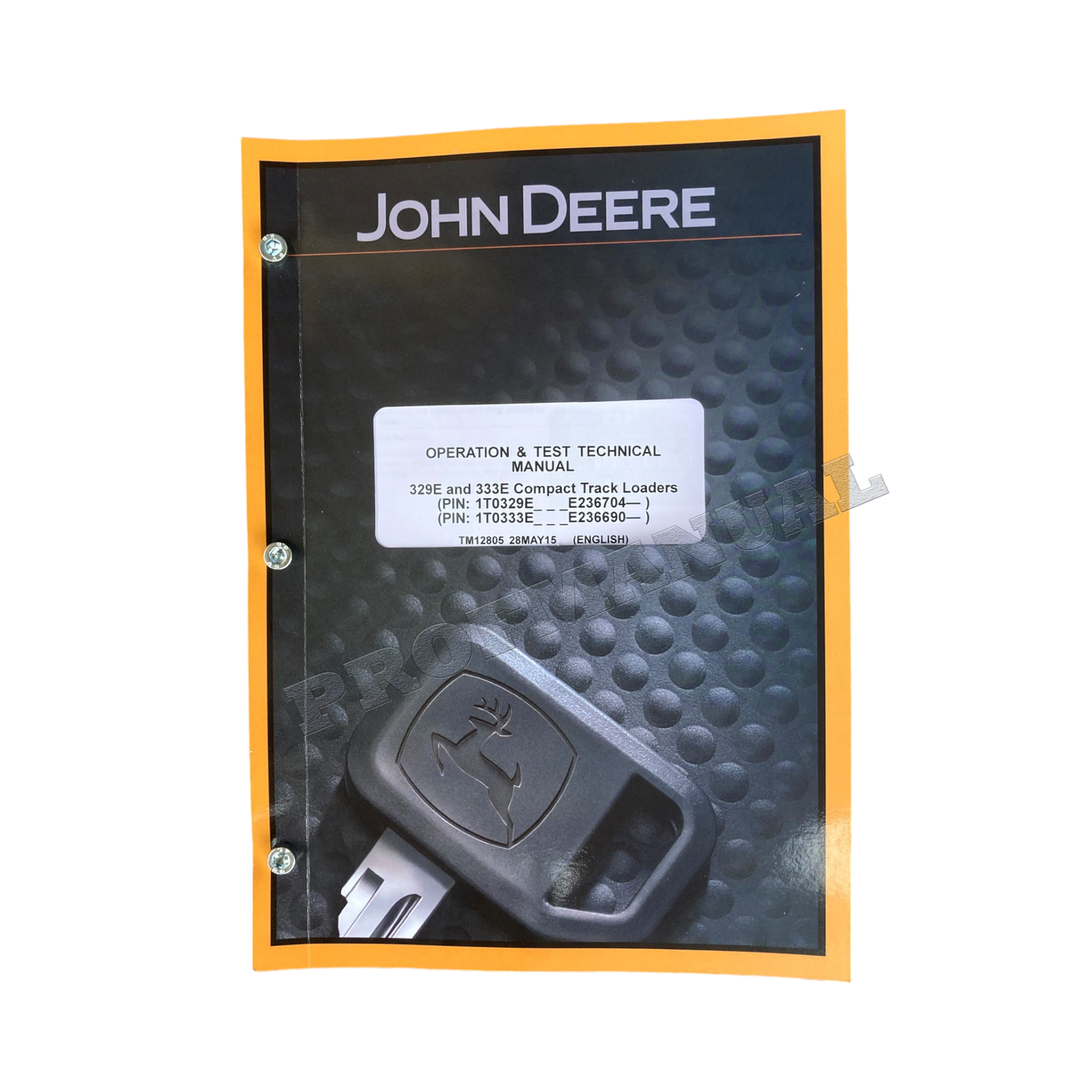 JOHN DEERE 329E 333E SKID STEER OPERATION TEST MANUAL TM12805 +BONUS!