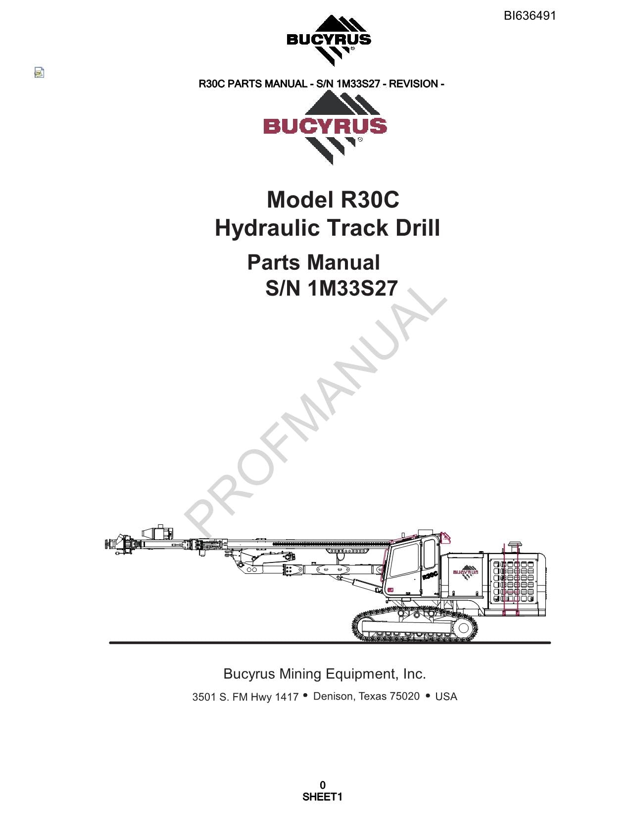 Caterpillar Cat Hydraulische Raupenbohrmaschine Modell R30C Ersatzteilkatalog Handbuch