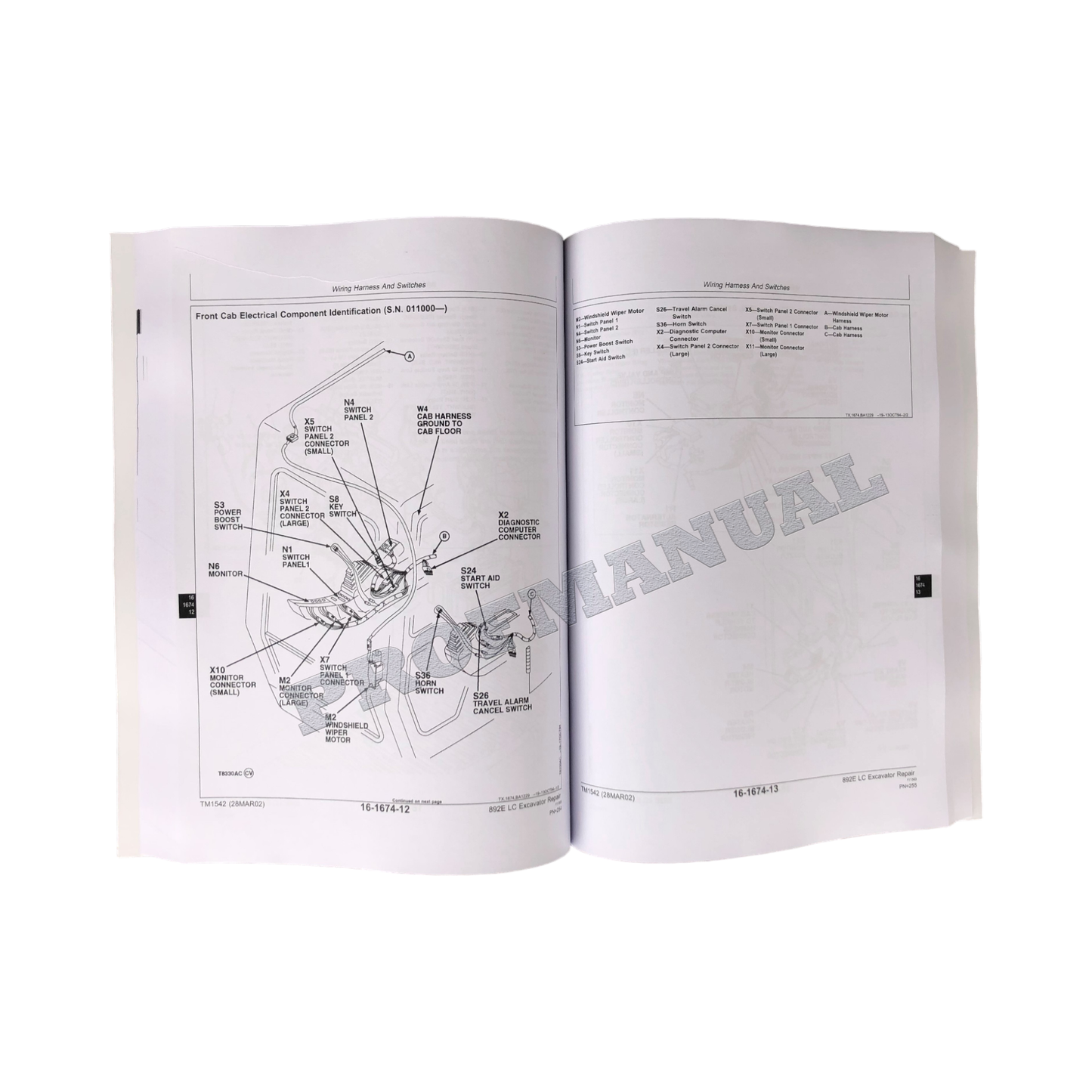 JOHN DEERE 892ELC 892E LC BAGGER REPARATUR-SERVICEHANDBUCH