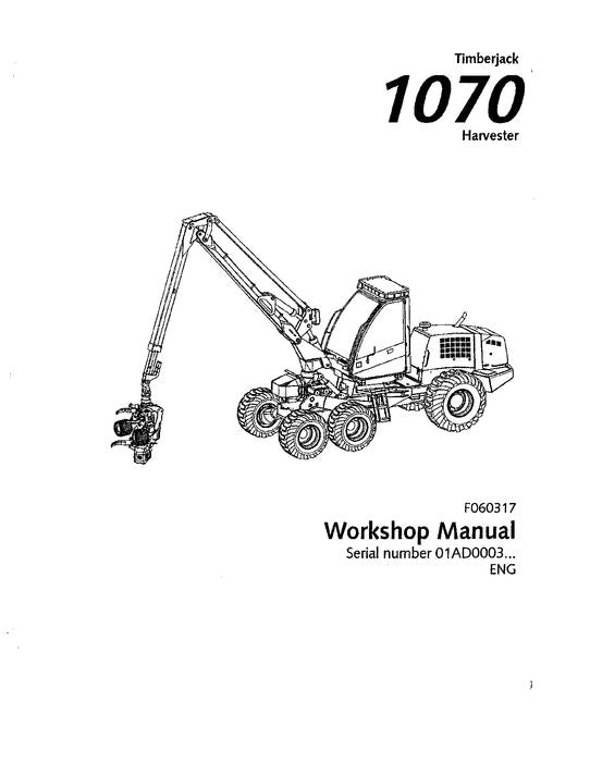 JOHN DEERE 1070 WHEELED HARVESTER SERVICE REPAIR MANUAL