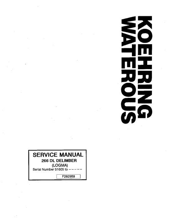 JOHN DEERE 266 DL DELIMBER SERVICE REPAIR MANUAL