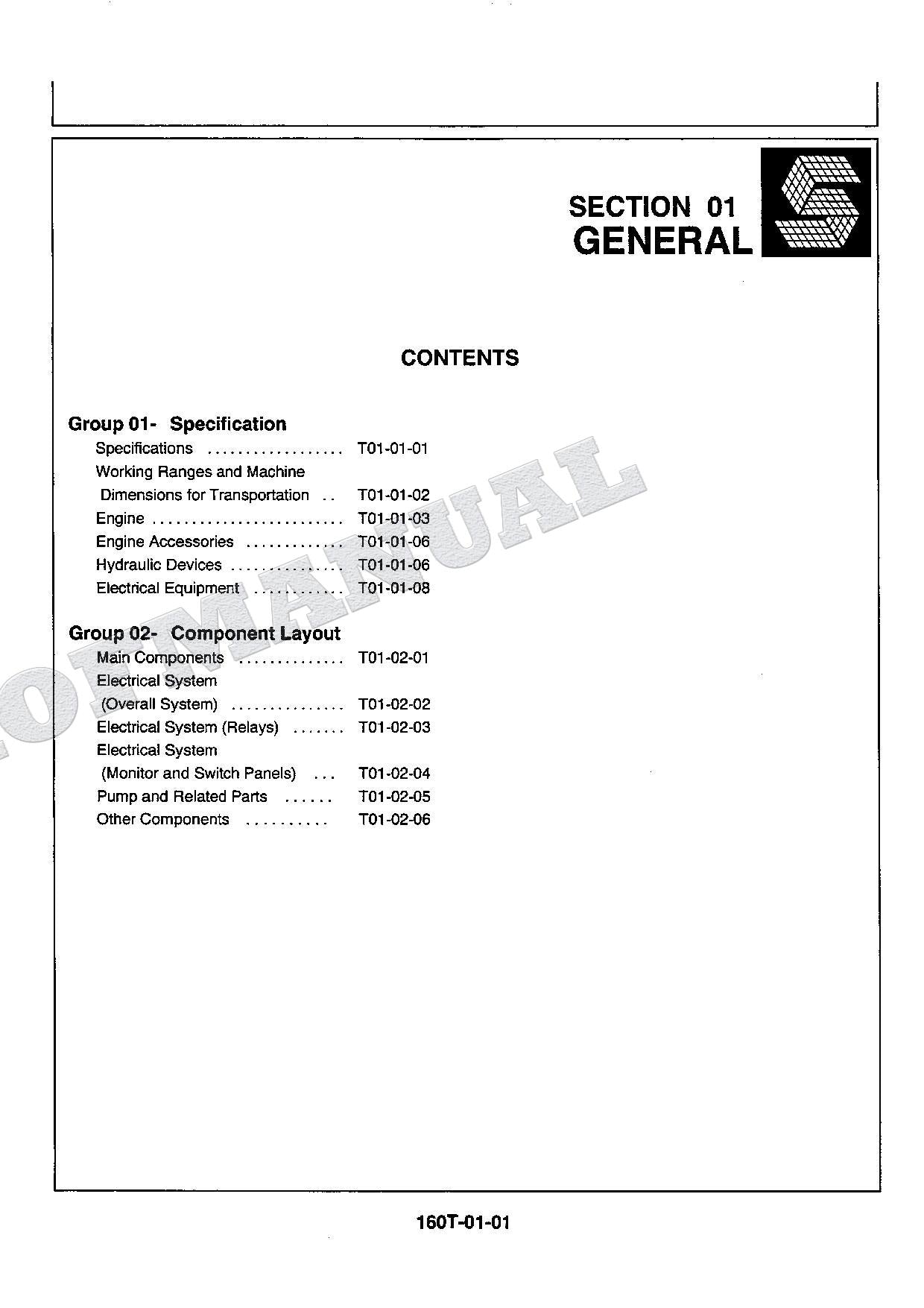 HITACHI EX200-5 EXCAVATOR Service manual Operational Principle