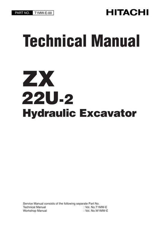 Hitachi ZX22U-2 Excavator Service Manual with Schemes