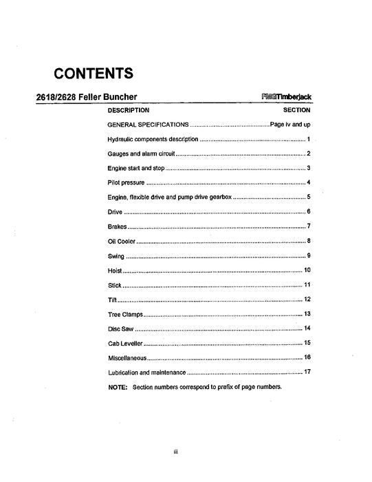 JOHN DEERE 2618 2628 TRACKED FELLER BUNCHER SERVICE MANUAL s-n CI9154-CE9028