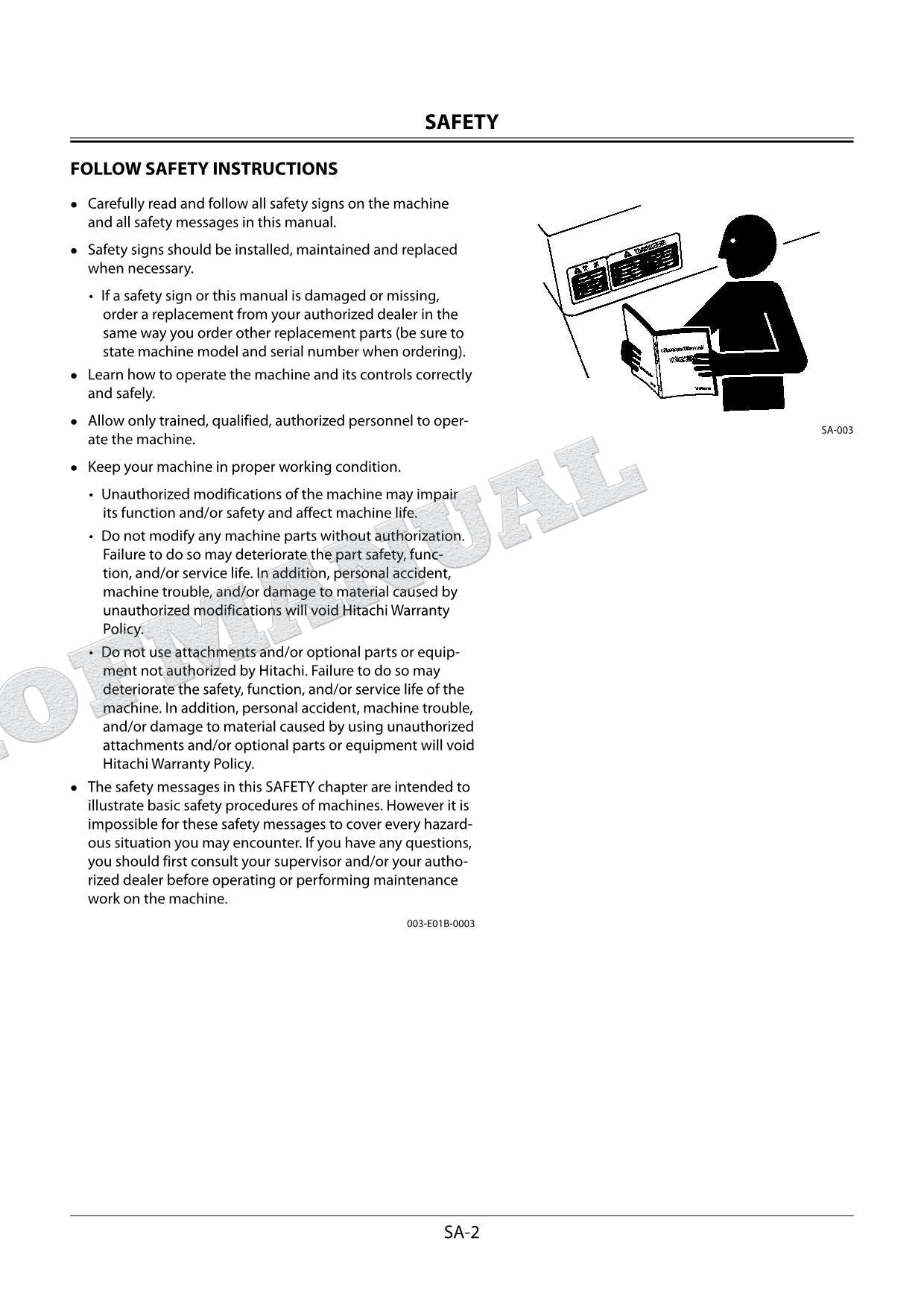 HITACHI ZX210W-3 ZX220W-3 Excavator Service manual Troubleshooting