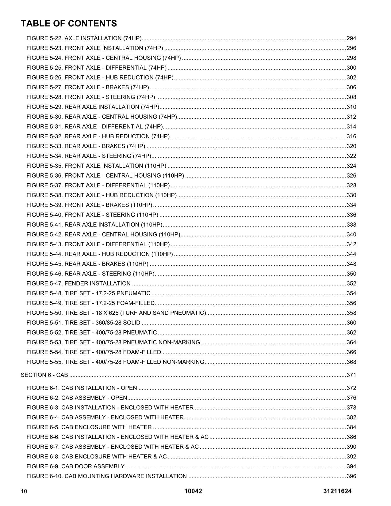 SKYTRAK 10042 Telehandler Parts Catalog Manual 31211624