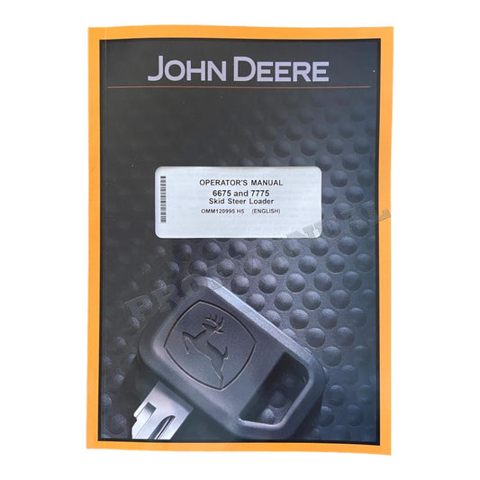 JOHN DEERE 6675 7775 SKID STEER OPERATORS MANUAL