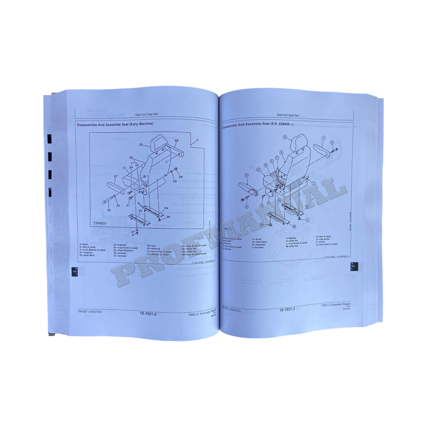 JOHN DEERE 790ELC BAGGER REPARATUR-SERVICEHANDBUCH