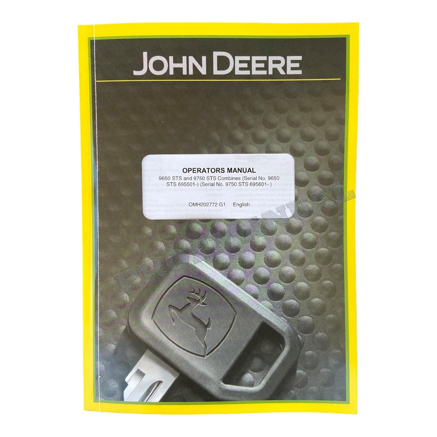 JOHN DEERE 9650 9750 STS MÄHDRESCHER-BEDIENUNGSANLEITUNG + !BONUS! 