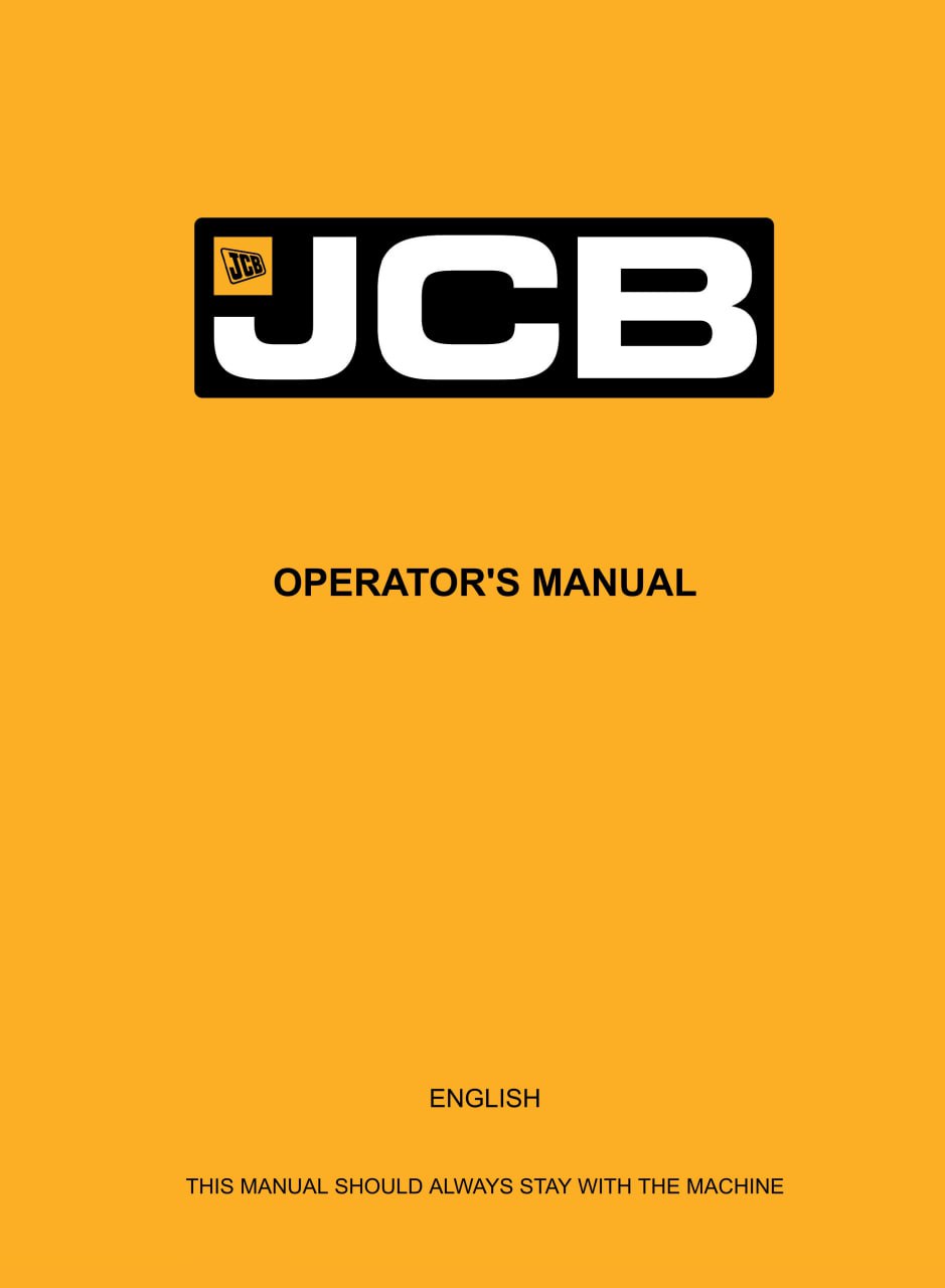 JCB 3CX Compact BACKHOE LOADER Operators Manual