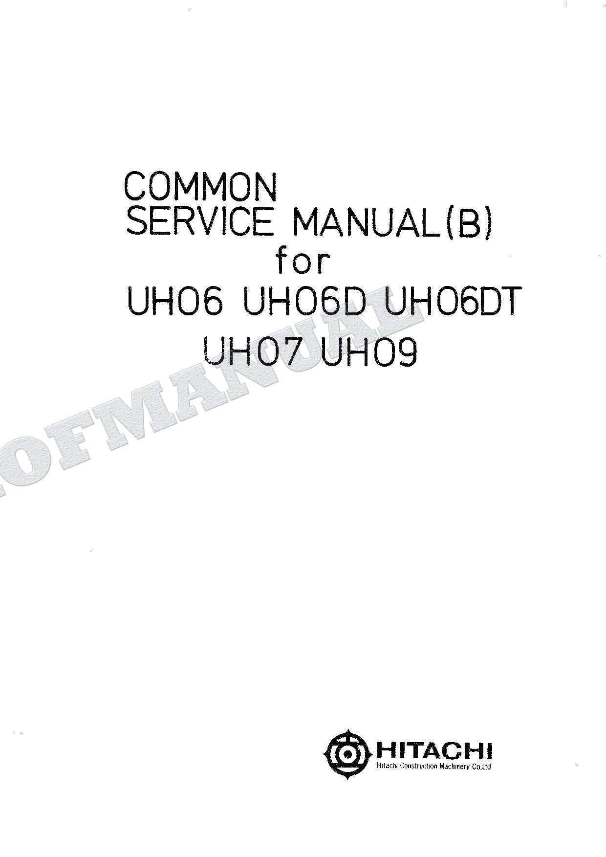 HITACHI UH06 UH06D UH06DT UH07 UH09 Service manual