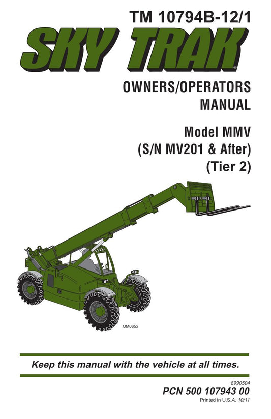 SKYTRAK MMV Telehandler Maintenance Operation Operators Manual 8990504