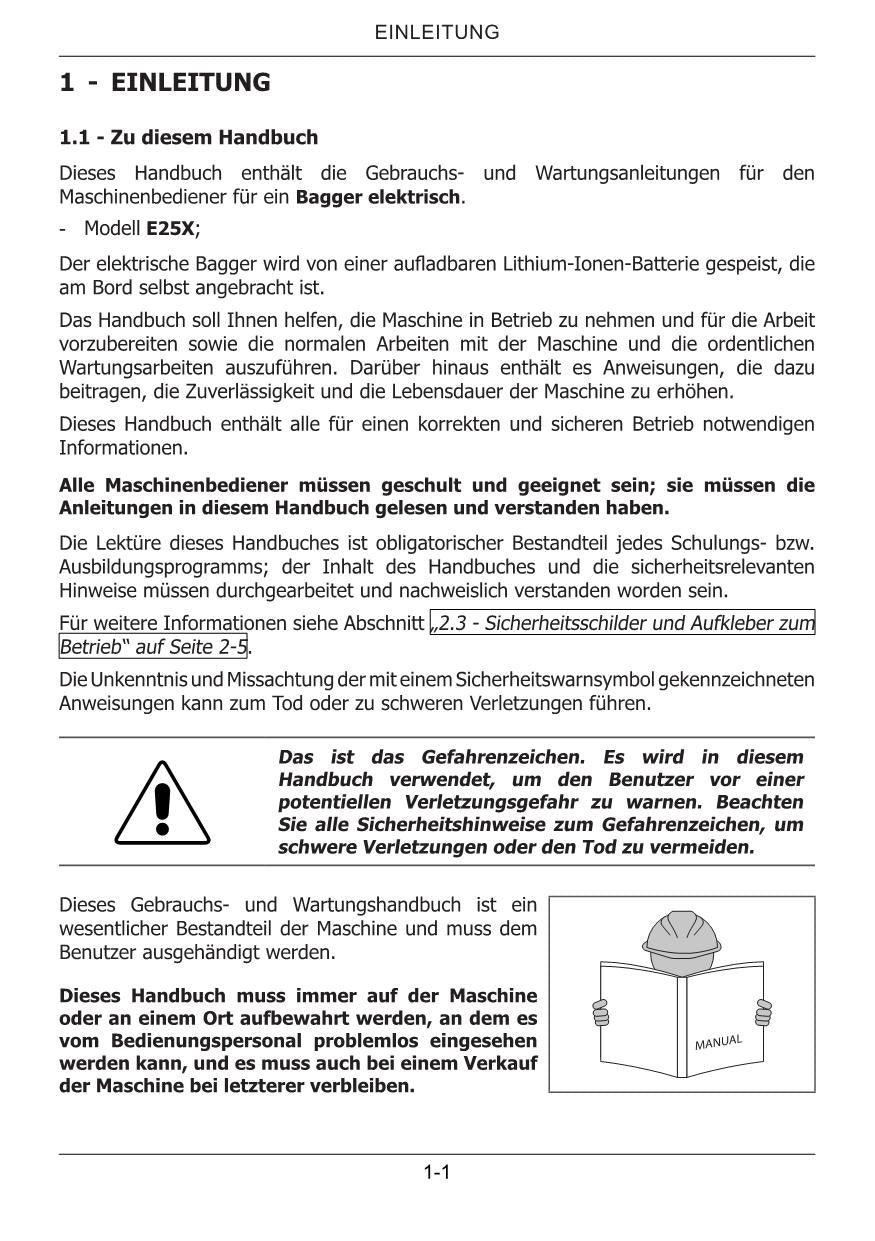 New Holland E25X Bagger Manuel d'instructions