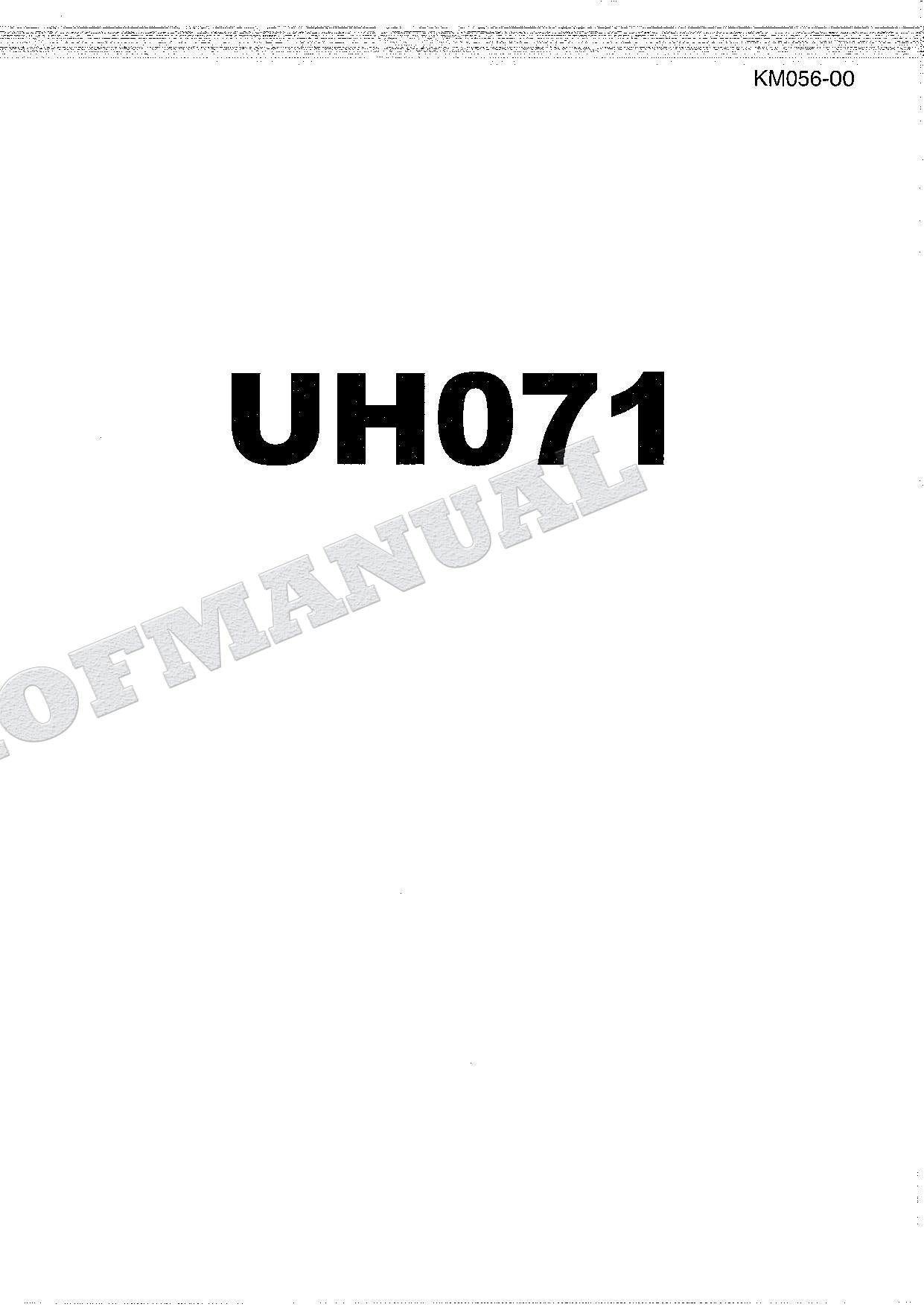 HITACHI UH071 Excavator Excavator Service Manual