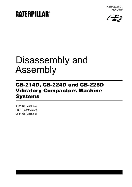 Caterpillar CB-214D CB-224D Compactor Disassembly Assembly Service Manual