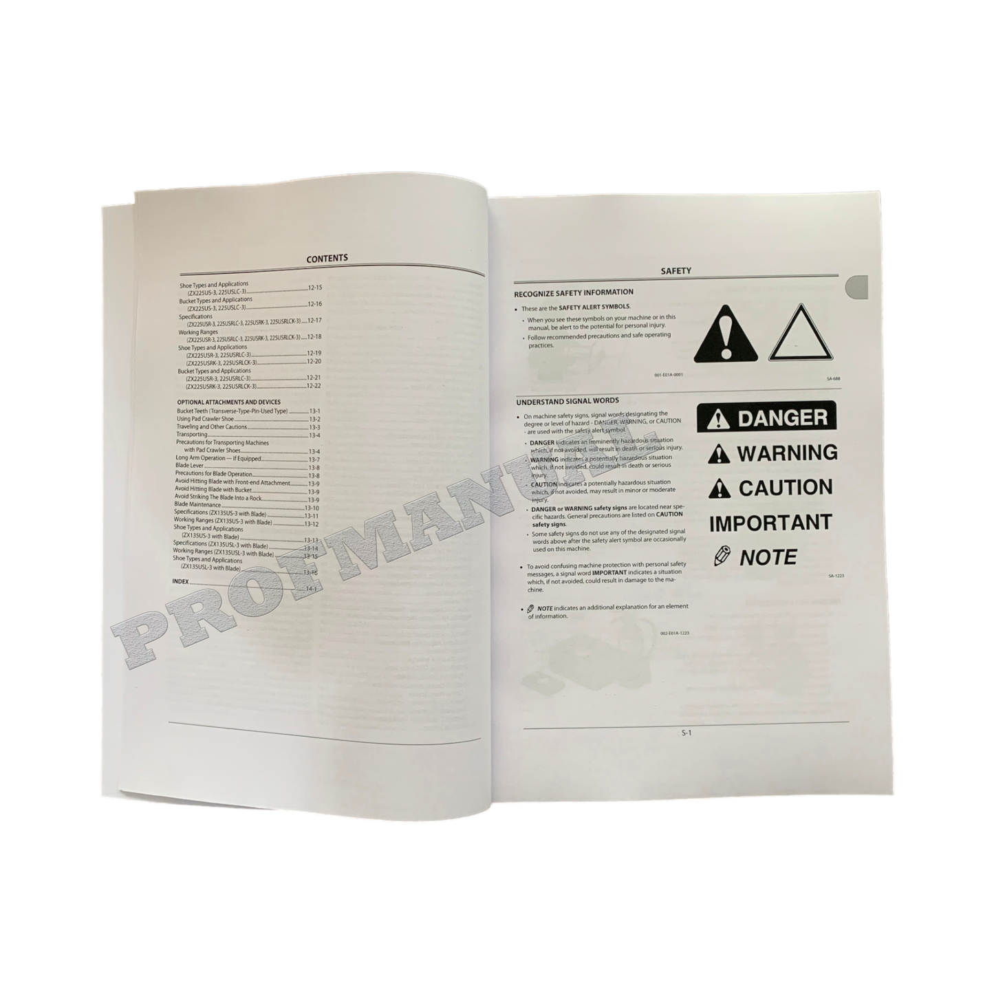 HITACHI ZAXIS ZX 135US-3 225US-3 225USR-3 EXCAVATOR OPERATORS MANUAL