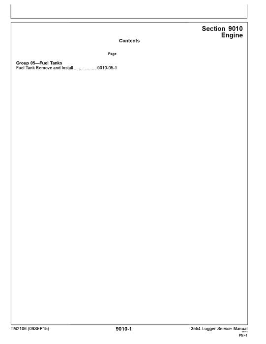 JOHN DEERE 3554 LOGGER SERVICE-REPARATURHANDBUCH