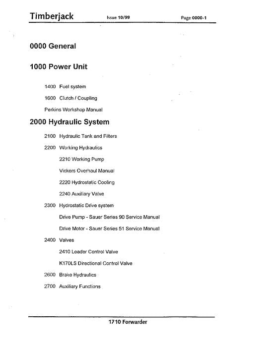 JOHN DEERE 1710 FORWARDER SERVICE-REPARATURHANDBUCH