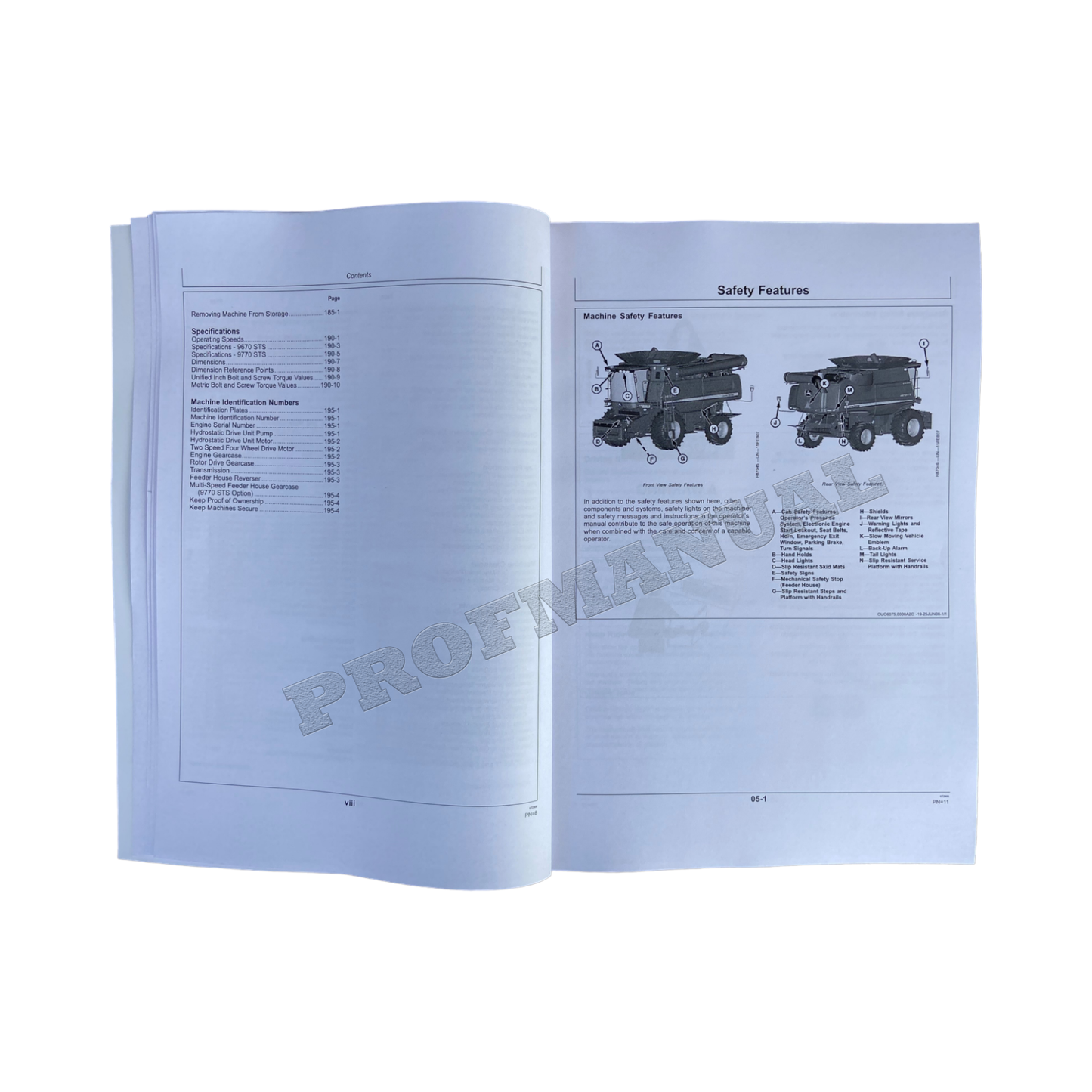 MANUEL D'UTILISATION DE LA MOISSONNEUSE-BATTEUSE JOHN DEERE 9660 9760 STS #7 