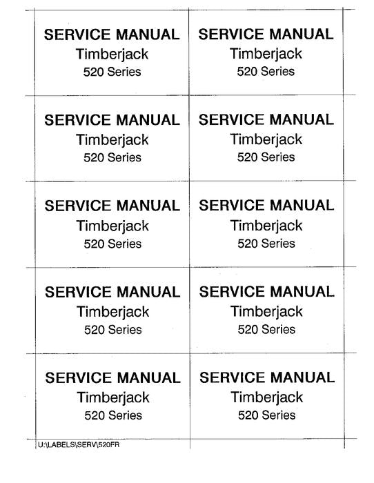 JOHN DEERE 520 SKIDDER SERVICE-REPARATURHANDBUCH