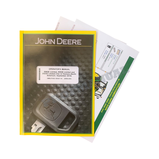 MANUEL D'UTILISATION DU TRACTEUR JOHN DEERE 5083E 5093E 5101E LIMITED + !BONUS!